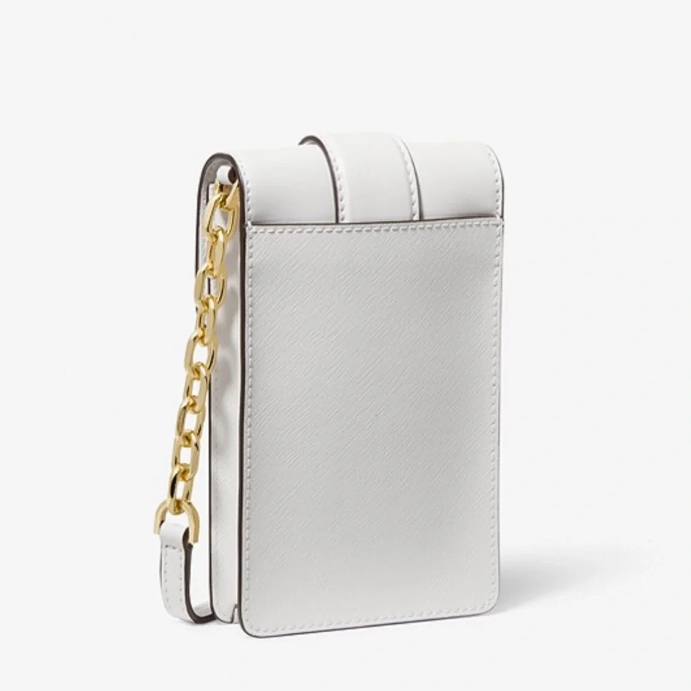 MICHAEL KORS CARMEN SMALL FAUX LEATHER PHONE CROSSBODY BAG - Picture 2 of 16